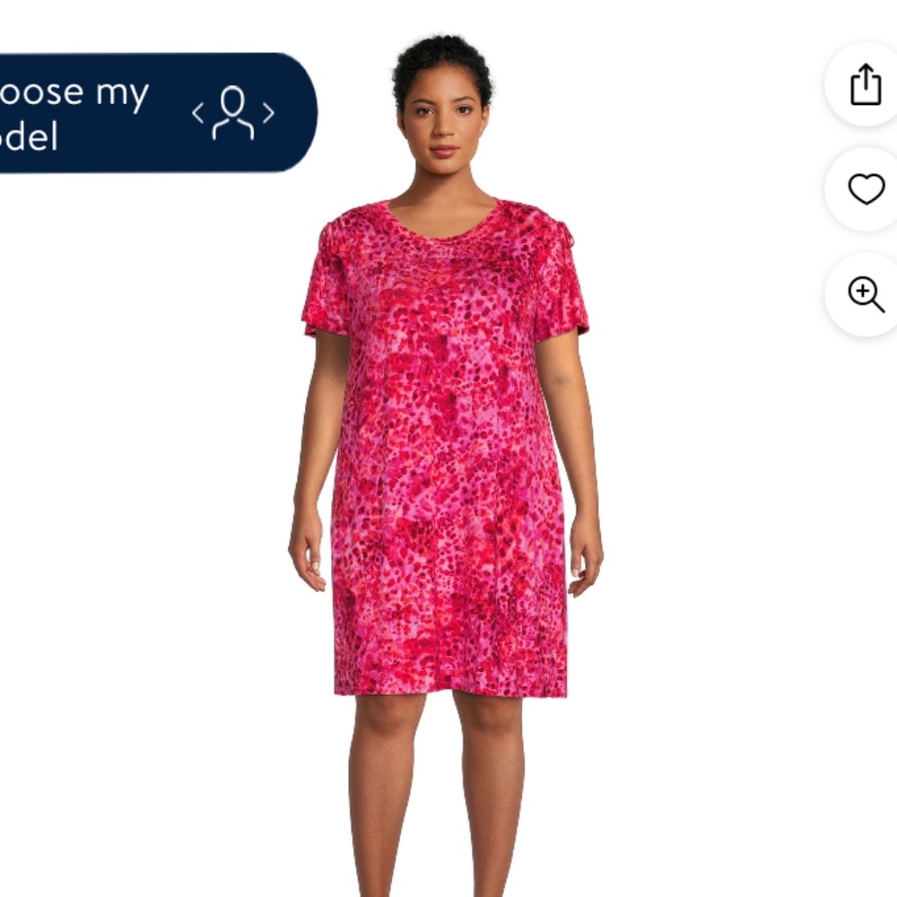 Terra&Sky ruched shoulder knit dressin cheetah/tickled pink. NWT. Retail 30